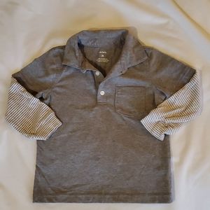 Carter's 3T grey long sleeve button up shirt